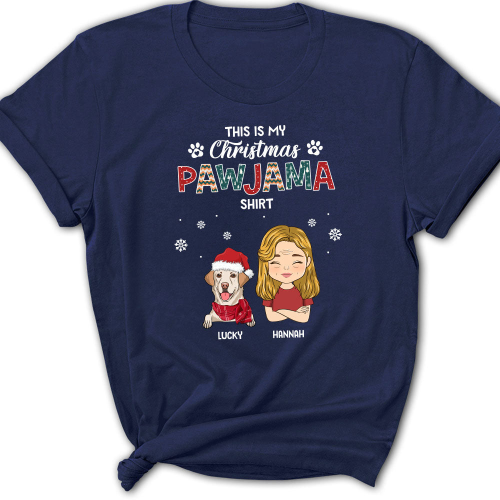 Personalized Christmas Pajama Shirt for Women - Ideal Gift for Pet Lovers