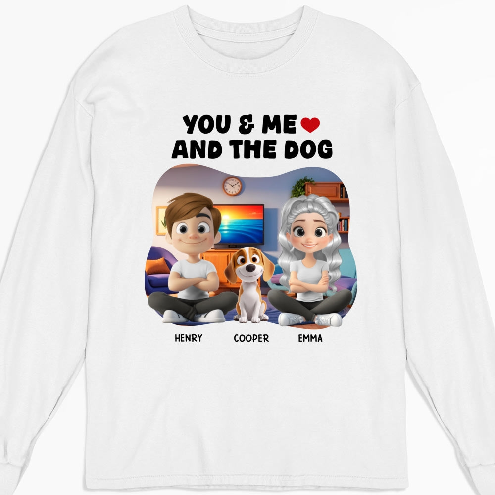You, Me, and Dogs: Personalized Custom Long Sleeve T - Shirt for Pet Lovers