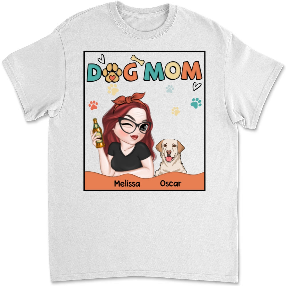 Adorable Dog Mom - Customizable Unisex Personalized T-shirt