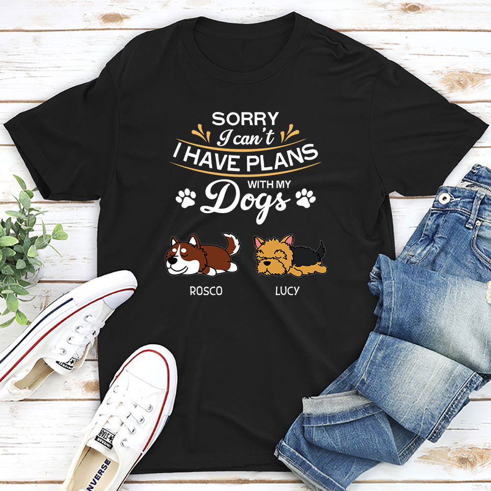 Customizable Unisex 'Plans With My Dog' Personalized T-shirt for Pet Lovers