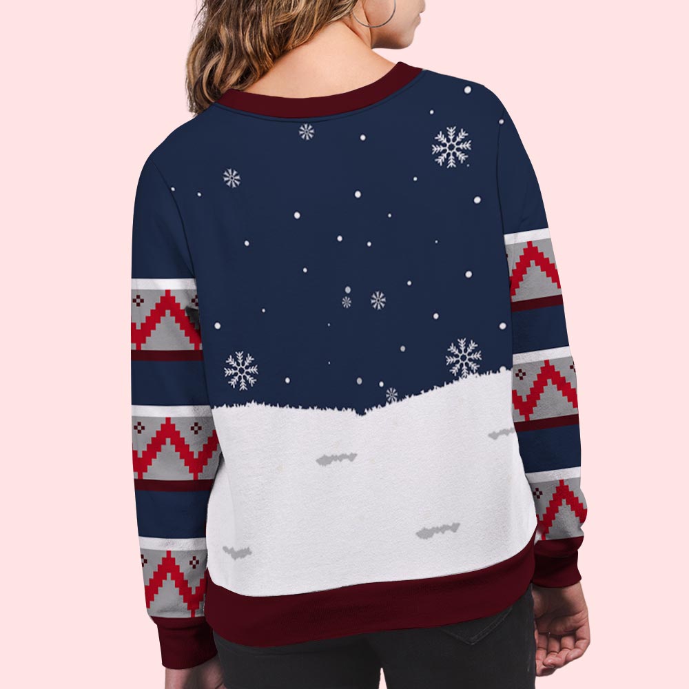 Personalized Dog Dad Snow Flake All-Over-Print Sweatshirt - Ideal Gift for Pet Lovers