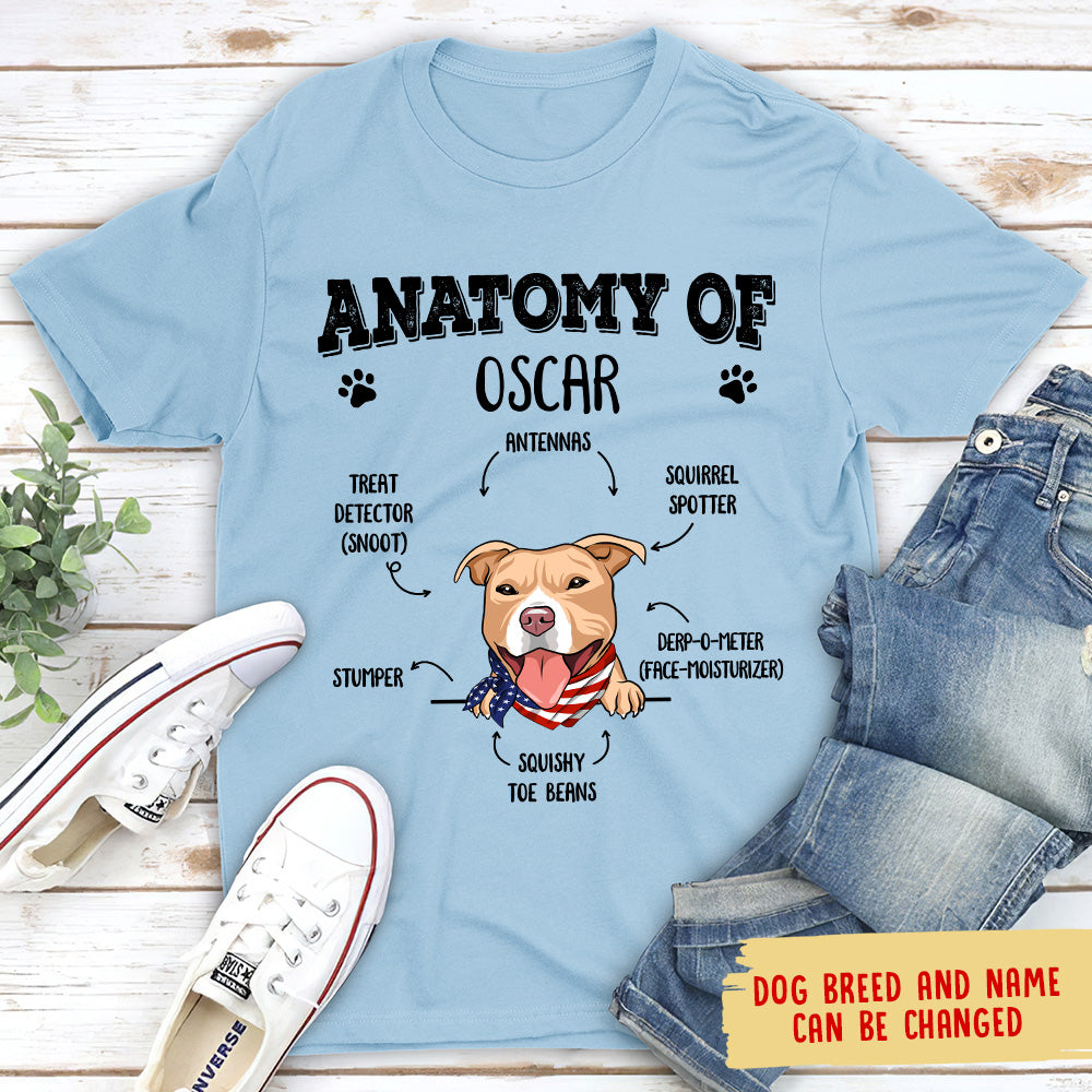 Customizable Unisex Dog Anatomy Personalized T - shirt