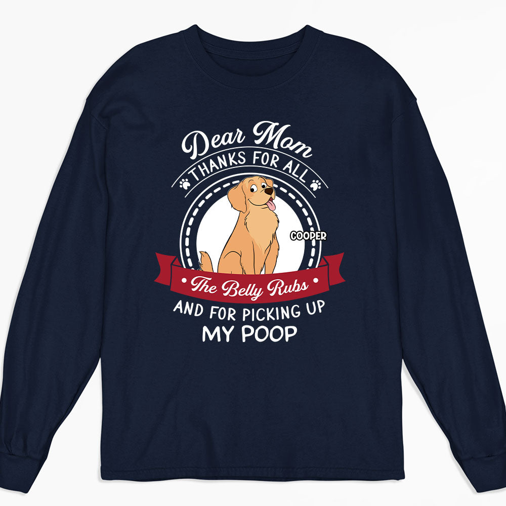 Dear Mom Thanks - Personalized Custom Long Sleeve Pet Lover T-shirt