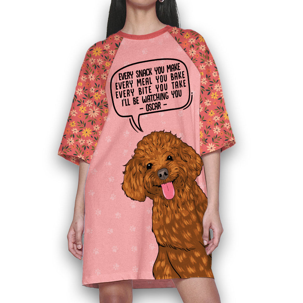 Eye-Catching Personalized 3/4 Sleeve Dog Mom Dress