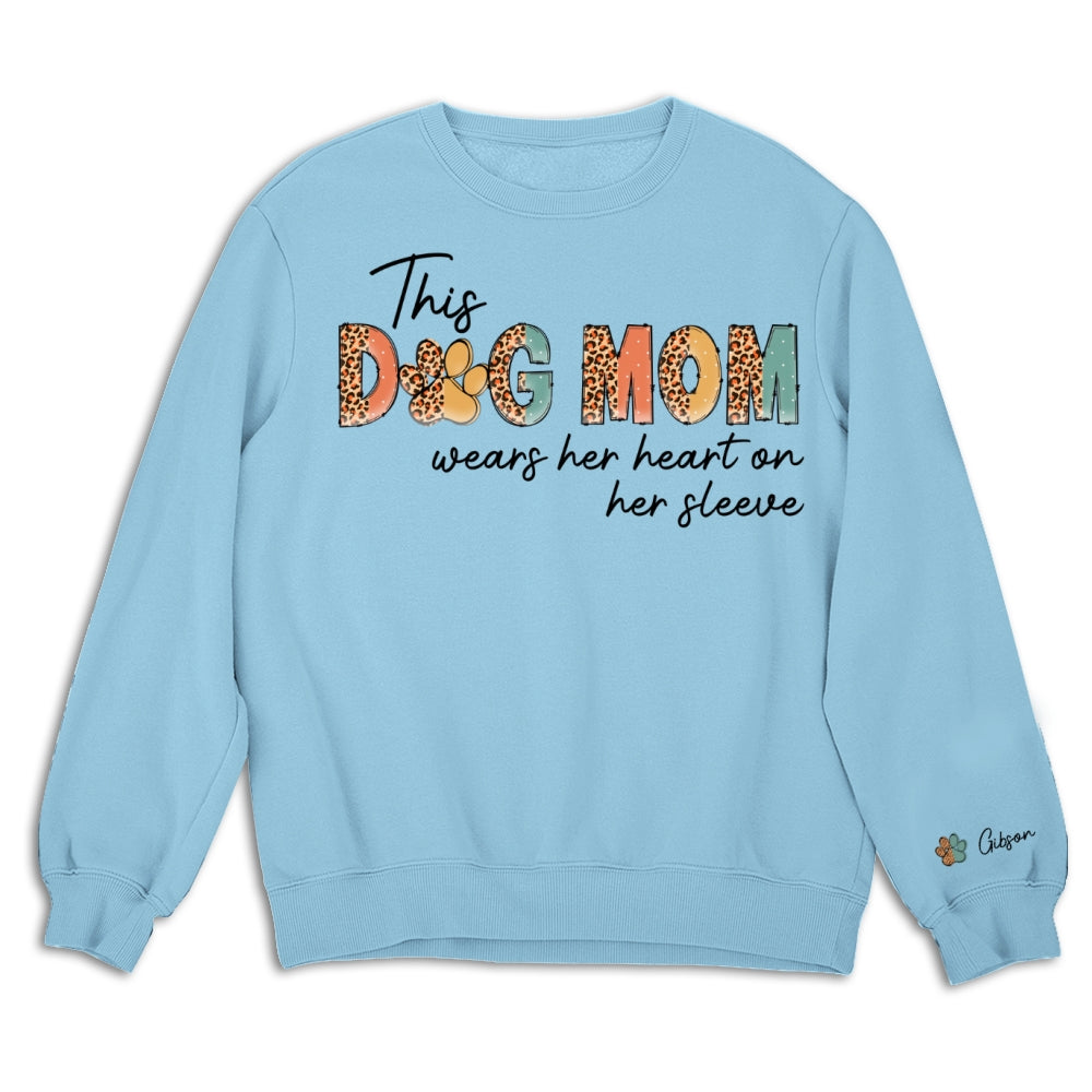 Personalized Dog Mom Heart Custom Sweatshirt - Ideal Gift