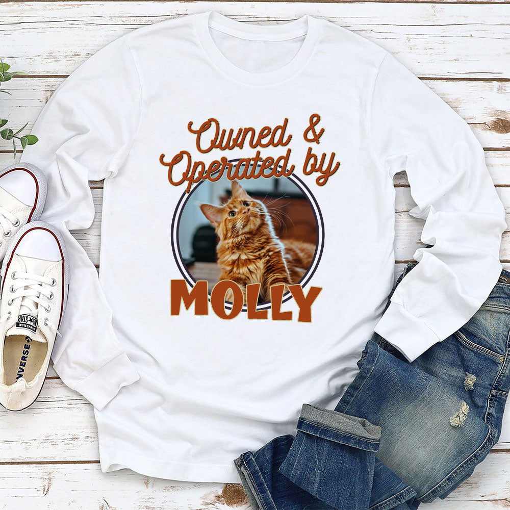 Personalized Custom Long Sleeve Cat - Themed T - shirt for Pet Lovers