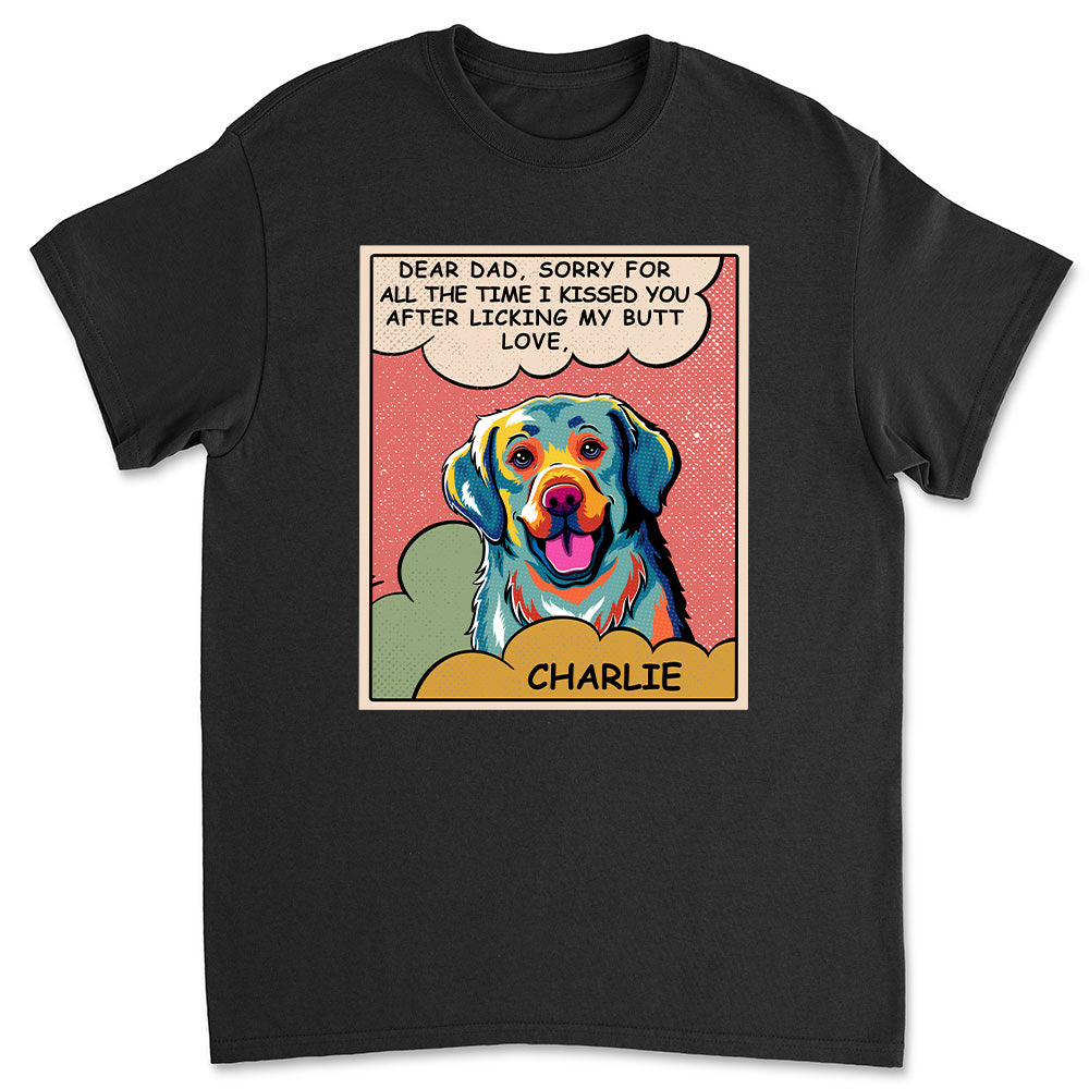 Personalized Dog Kissing Unisex T-shirt - Ideal Gift for Pet Lovers