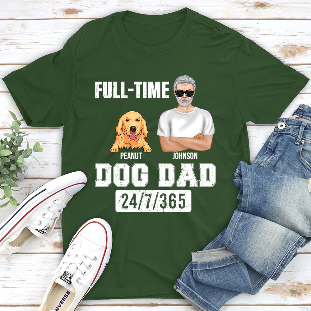 Personalized Unisex Full - time Dad T - shirt: Ideal Gift for Pet Lovers