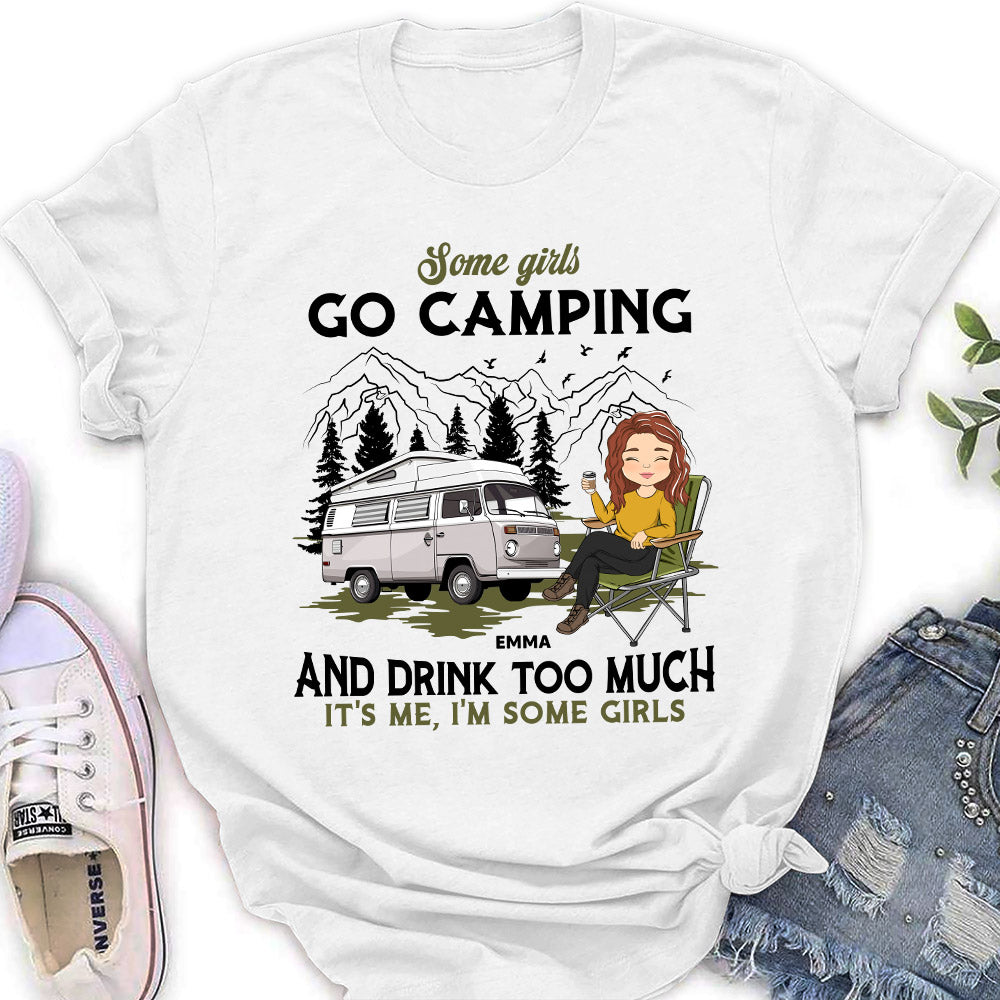 Customizable Women's Camping and Drinking Personalized T-shirt