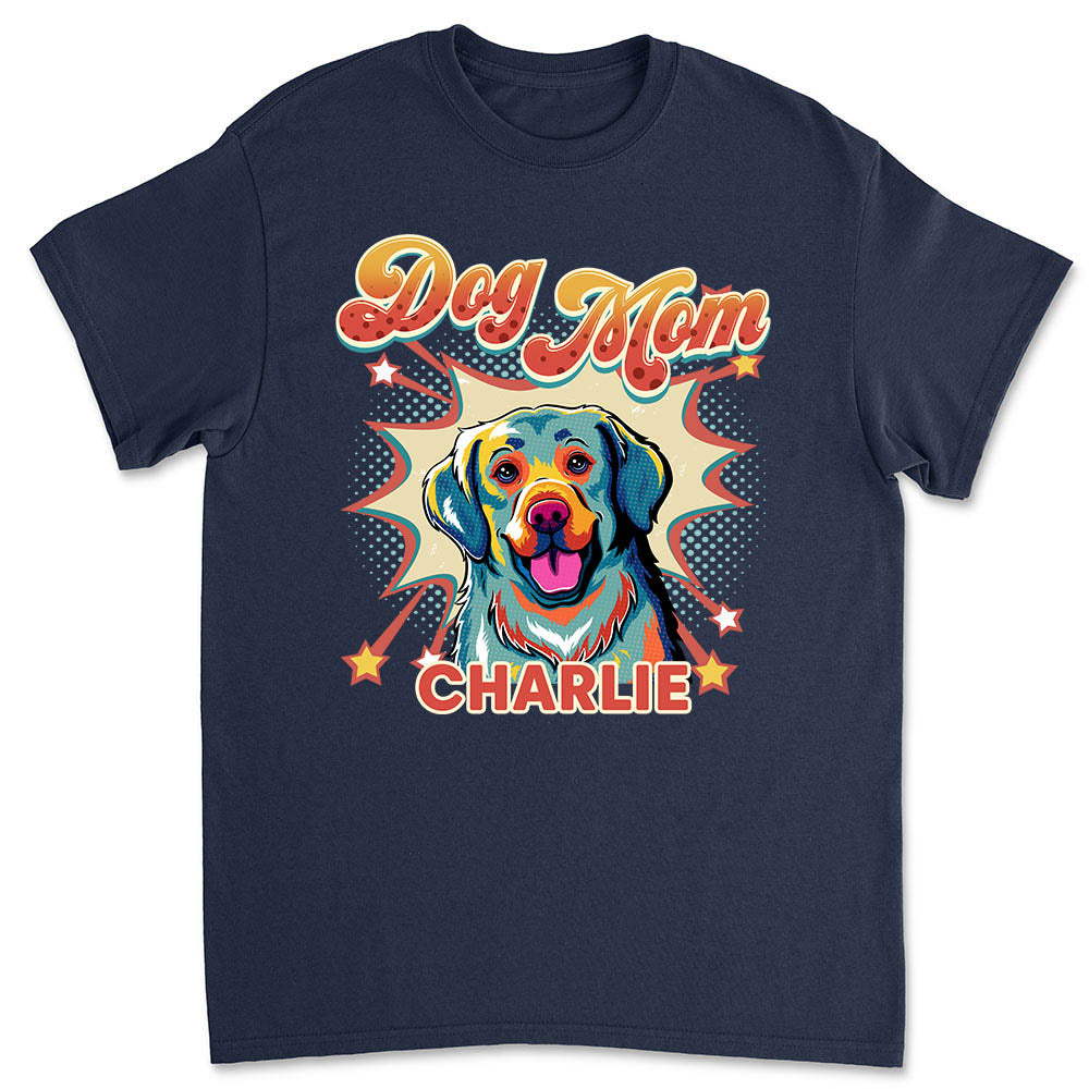 Personalized Unisex Dog Mom/Dad Popart T-shirt - Ideal Gift for Pet Lovers
