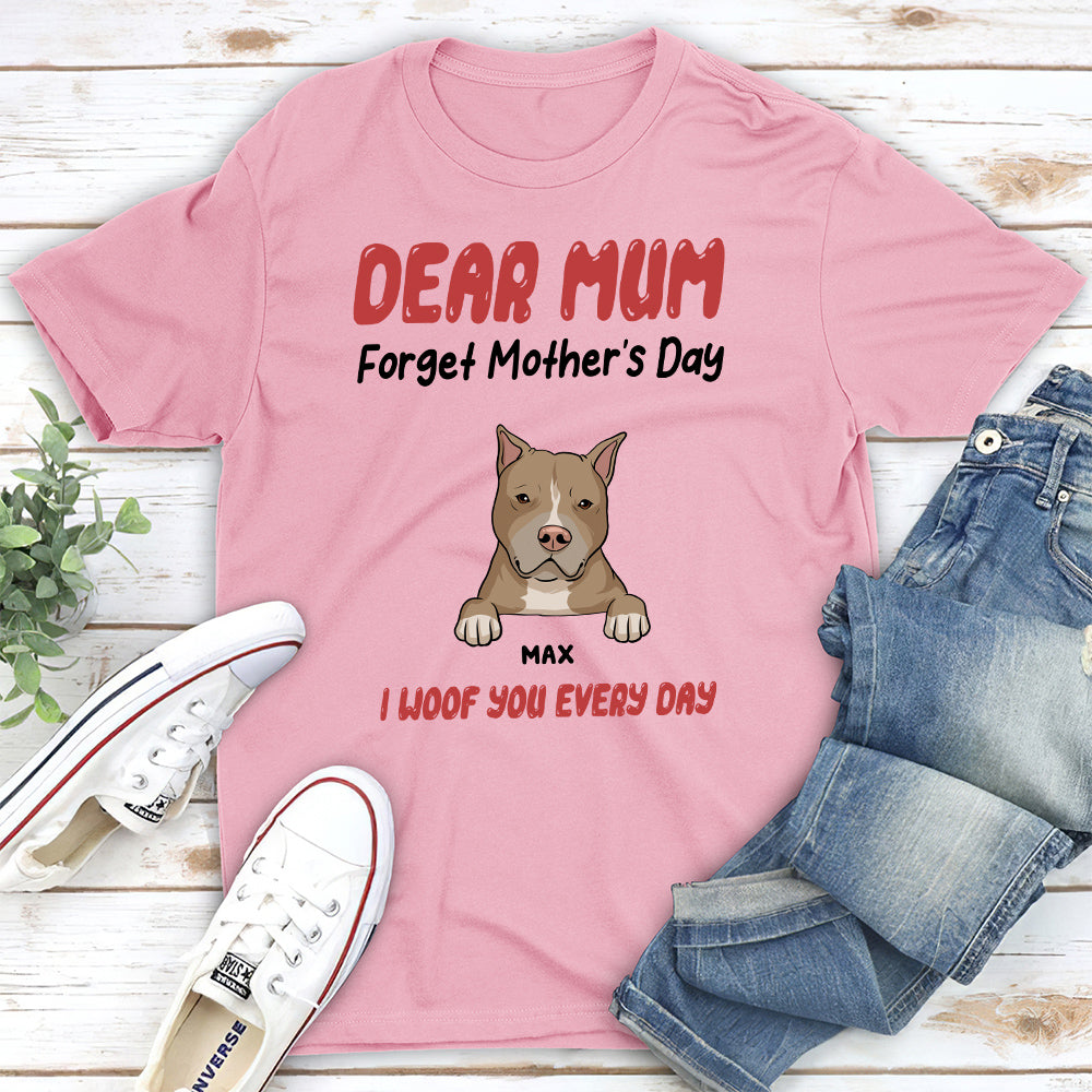 Daily Woof Personalized Unisex Dog Peeking T-shirt for Pet Lovers