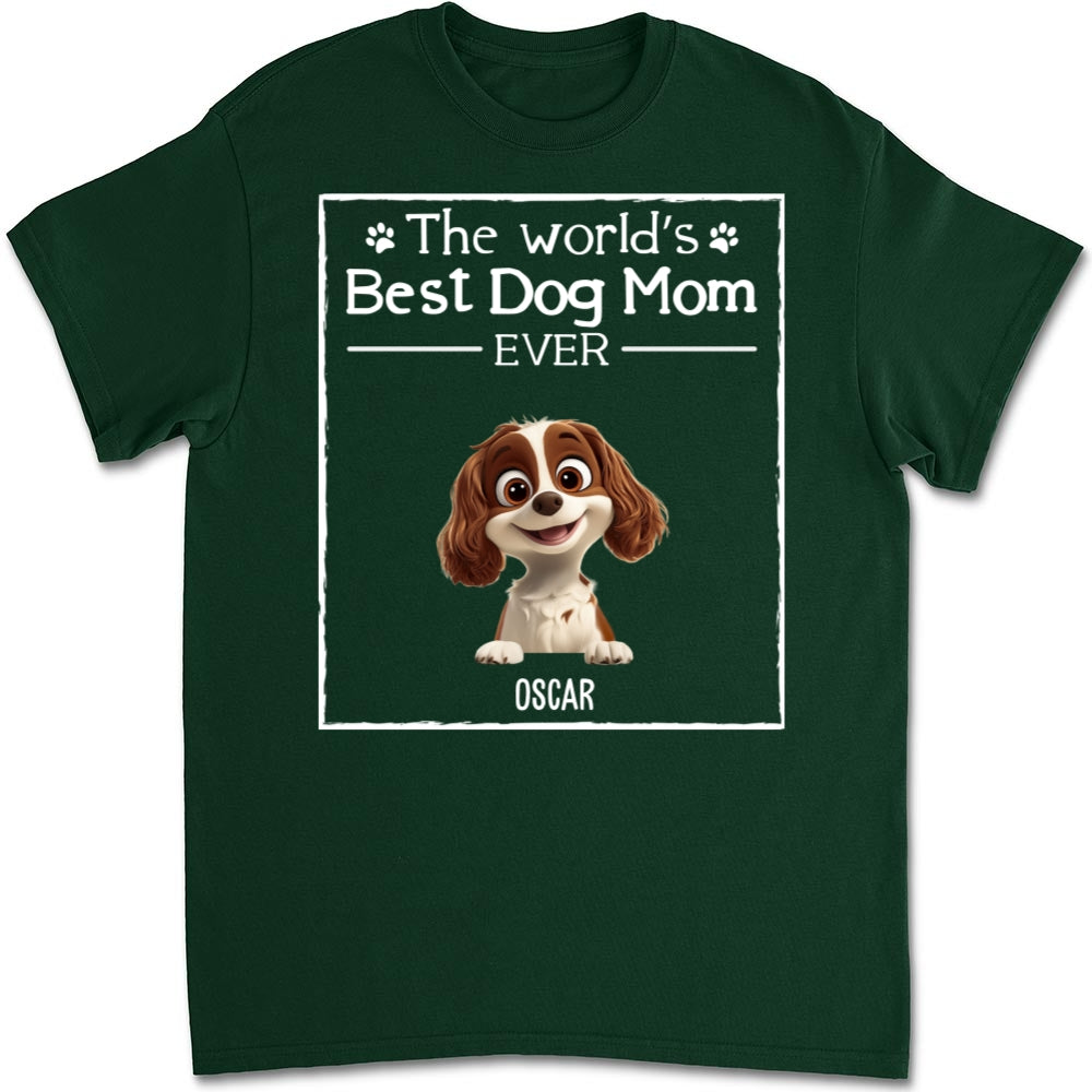 Best Personalized Unisex 'Dog Mom Ever' T-shirt for Pet Lovers