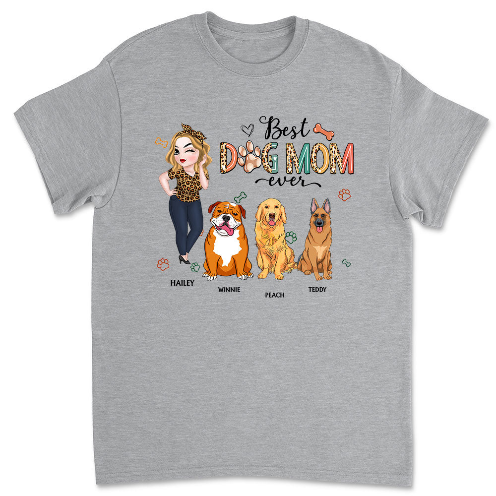 Forever the Best Dog Mom - Personalized Unisex Custom T-shirt