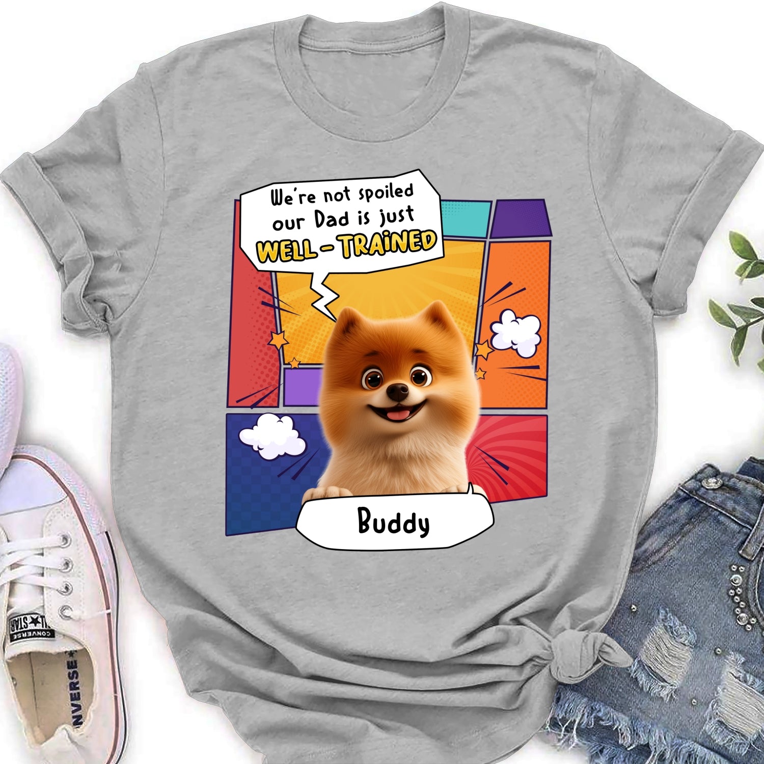 Customizable Women's 'Well - Trained Dog Mom Dad' T - Shirt: Ideal Gift for Pet Lovers