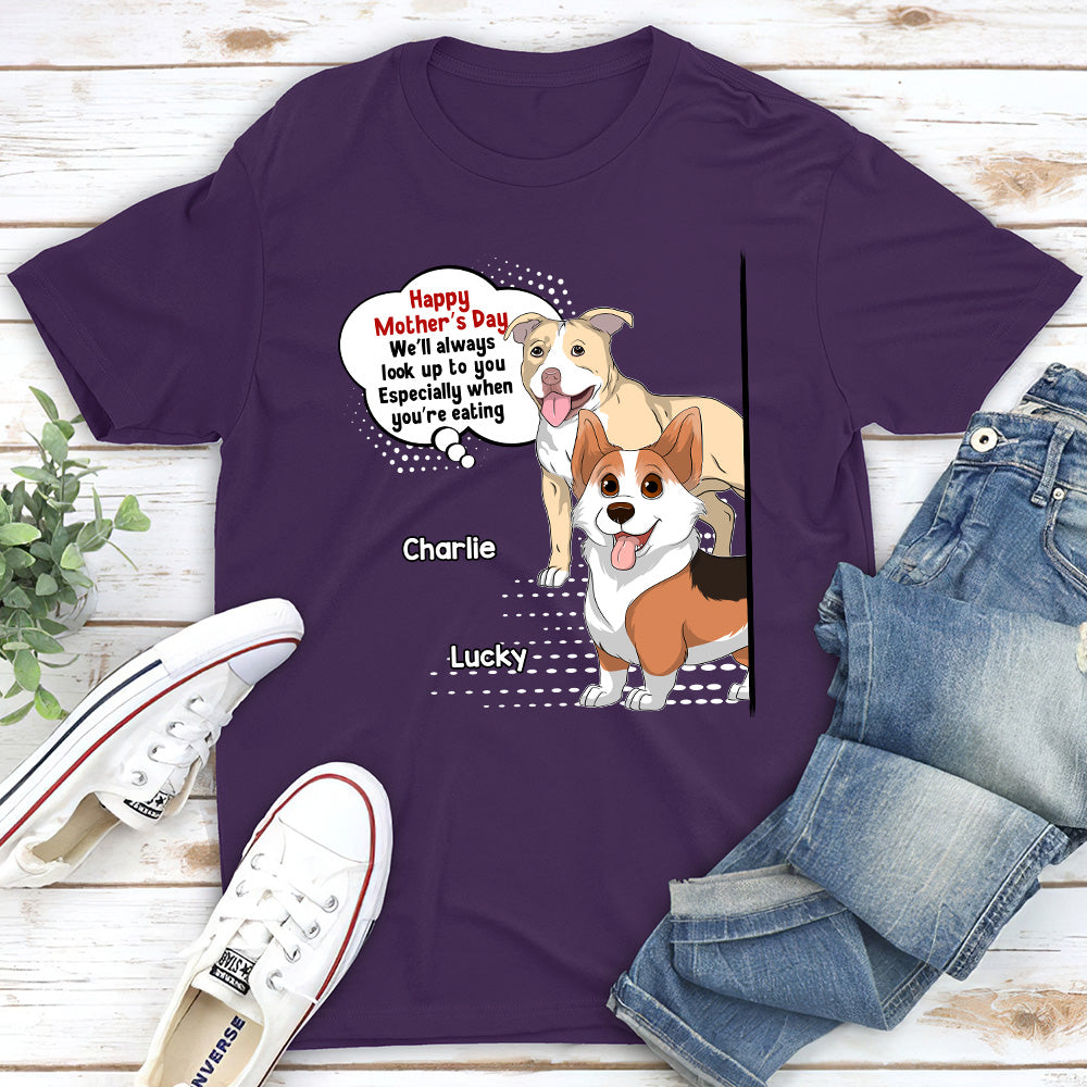 Personalized 'Always Look Up To Mommy' Unisex T-shirt - Ideal Gift for Pet Lovers