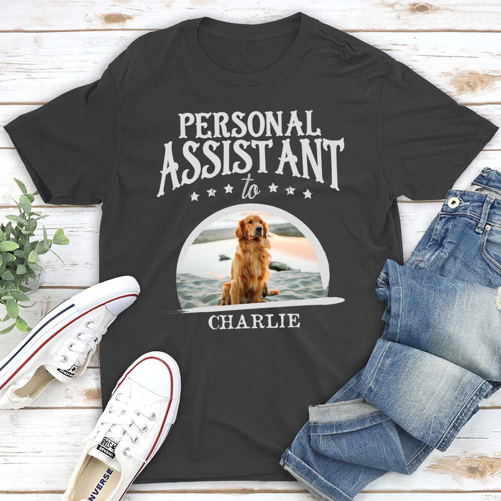 Personalized Dog Personal Assistant Unisex T - shirt: Ideal Gift for Pet Lovers