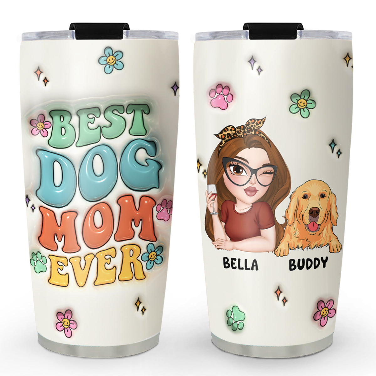 Personalized 3D Inflated Effect Tumbler: A Must - Have for Proud Dog Moms