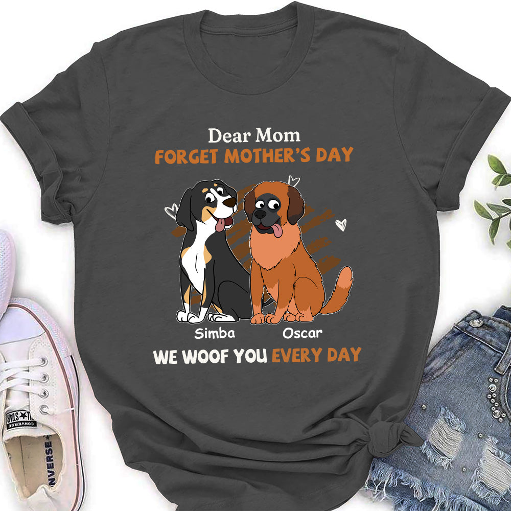 Daily Woof for Mom - Personalized Custom Women's Pet Lover T-shirt