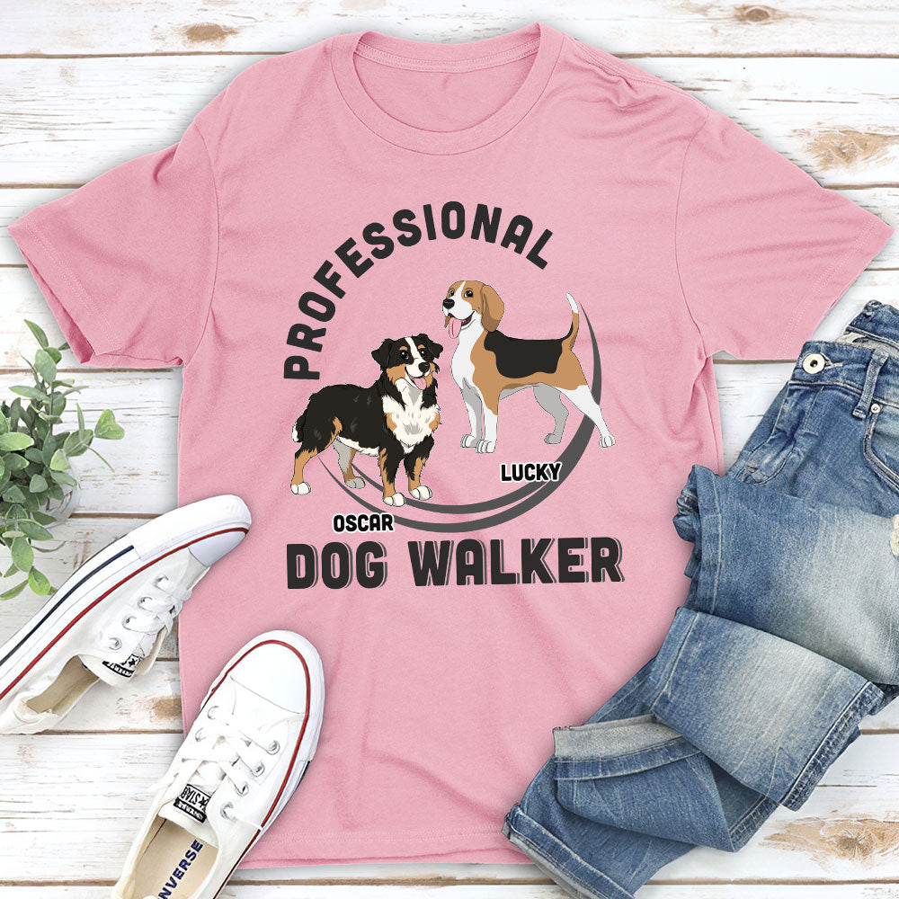 Personalized Custom Unisex 'The Dog Walker' T-shirt - Ideal Gift for Pet Lovers