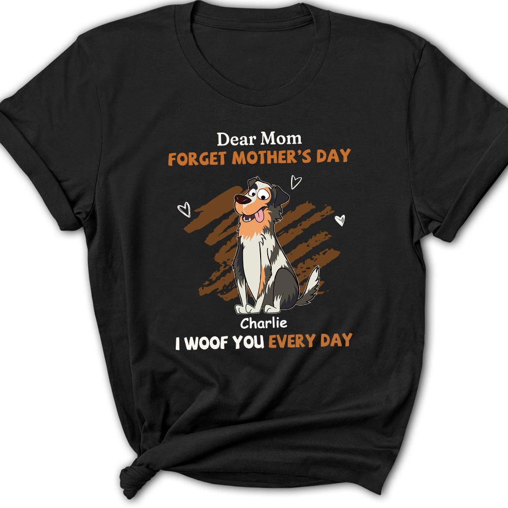 Daily Woof for Mom - Personalized Custom Women's Pet Lover T-shirt