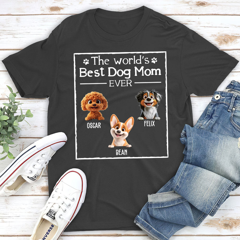 Best Personalized Unisex 'Dog Mom Ever' T-shirt for Pet Lovers