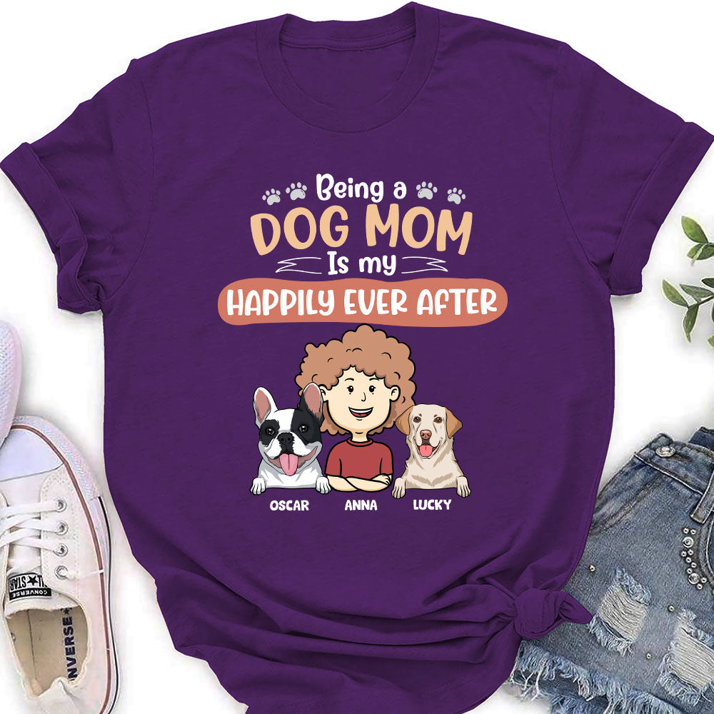 Personalized 'Happy To Be A Dog Mom' Women's T - shirt: Ideal Gift for Pet Lovers