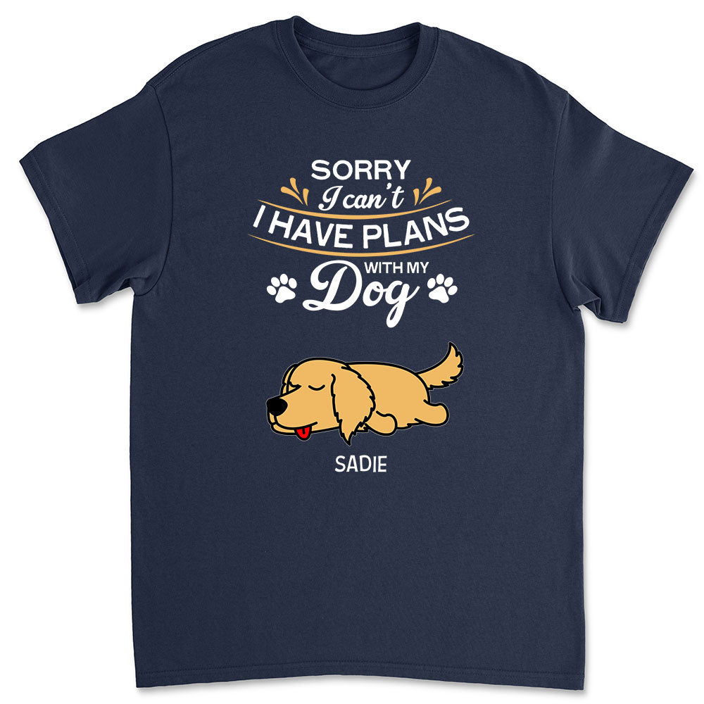 Customizable Unisex 'Plans With My Dog' Personalized T-shirt for Pet Lovers