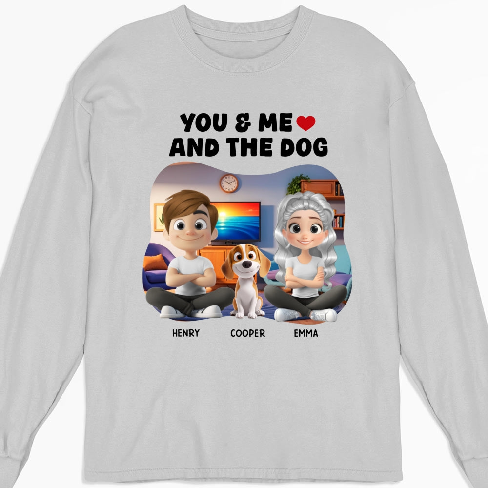 You, Me, and Dogs: Personalized Custom Long Sleeve T - Shirt for Pet Lovers