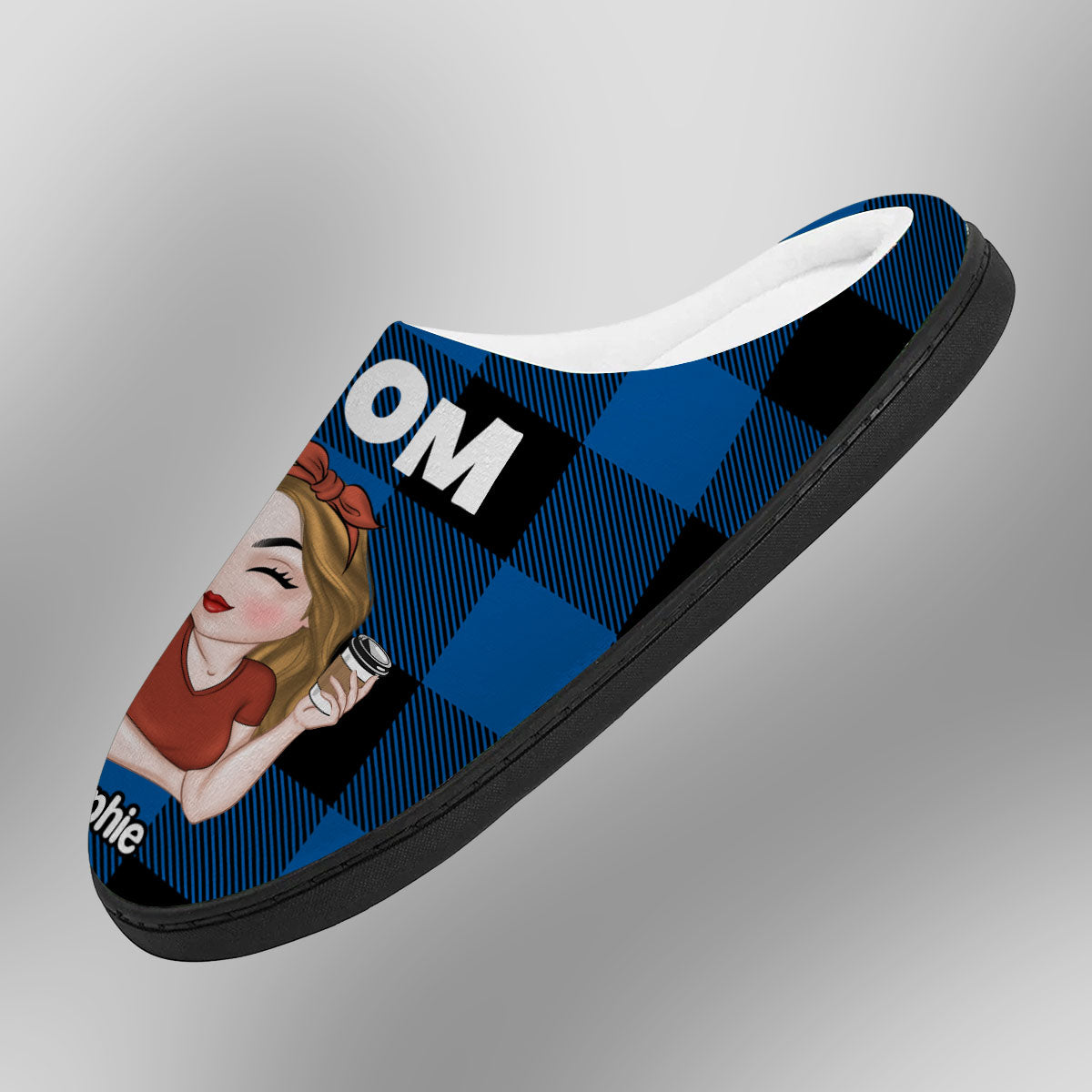 Personalized Custom Dog Mom Plush Slippers - Ideal Gift for Pet Lovers