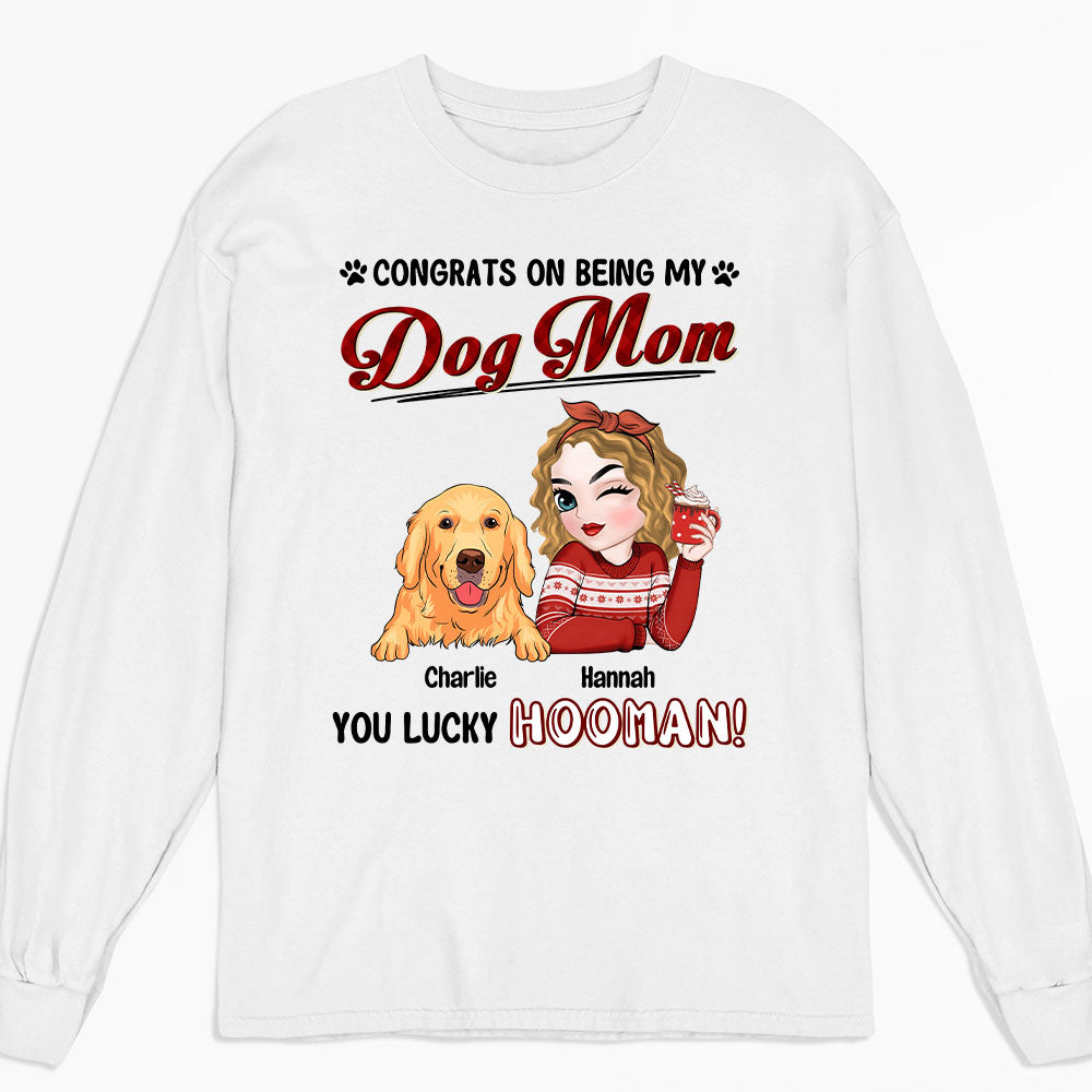 Lucky Dog Parents - Personalized Custom Long Sleeve T - Shirt