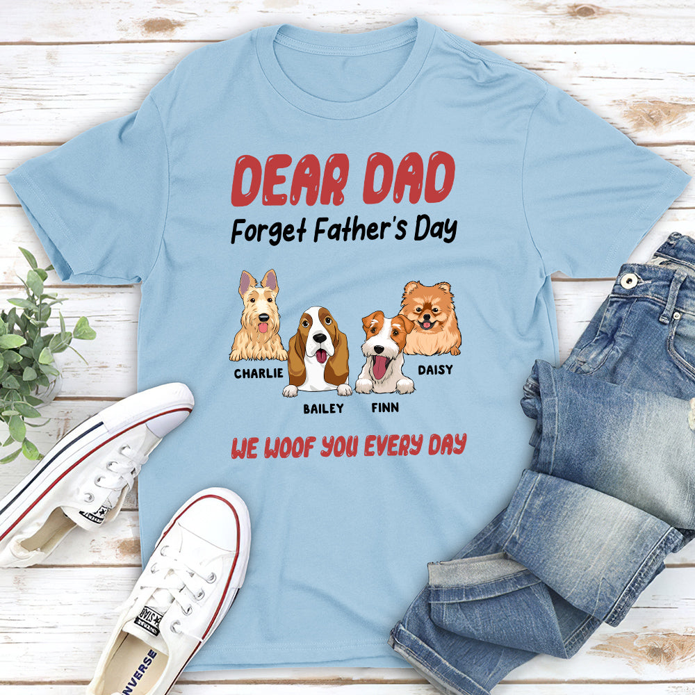 Daily Woof Personalized Unisex Dog Peeking T-shirt for Pet Lovers