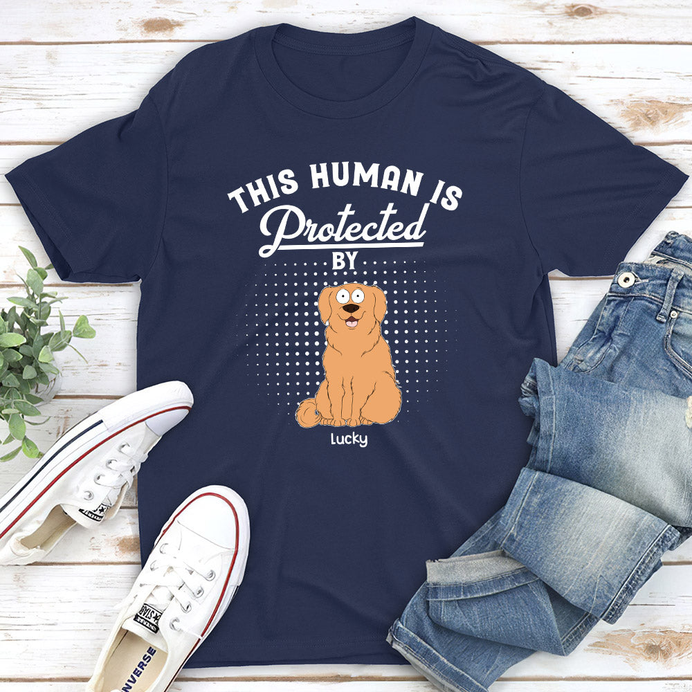 Personalized Custom Unisex 'Protected By My Dogs' T-shirt for Pet Lovers