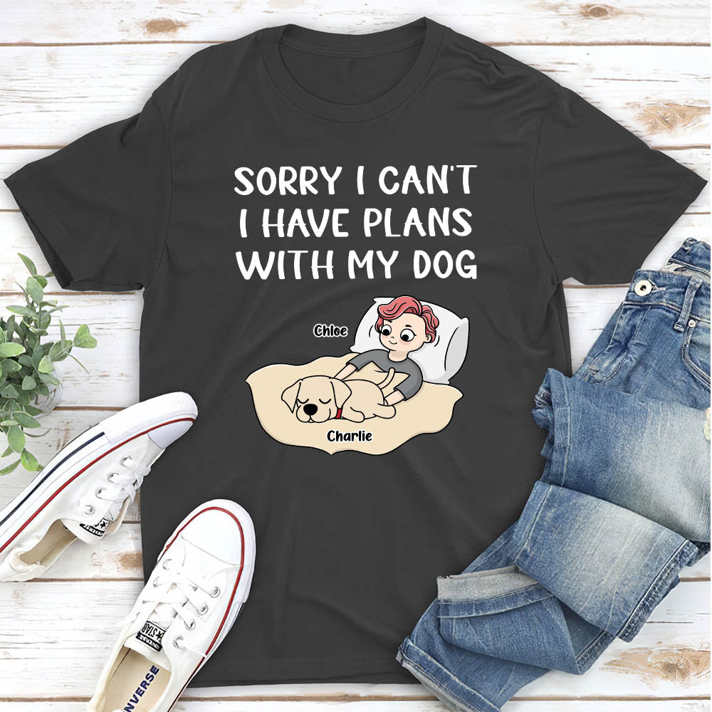 Exclusive Personalized Unisex 'Sorry I Can't' T-shirt for Pet Lovers
