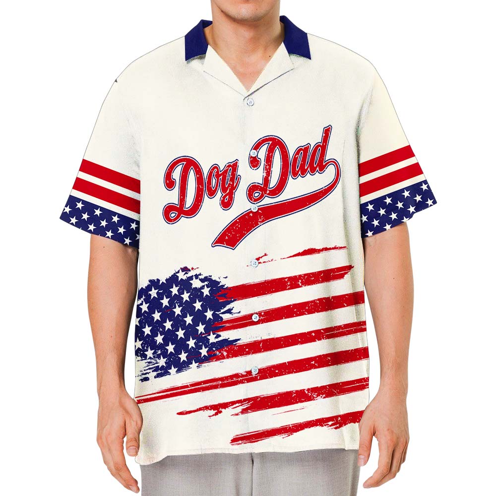 Best Dog Dad Ever - Customizable Personalized Hawaiian Shirt for Pet Lovers