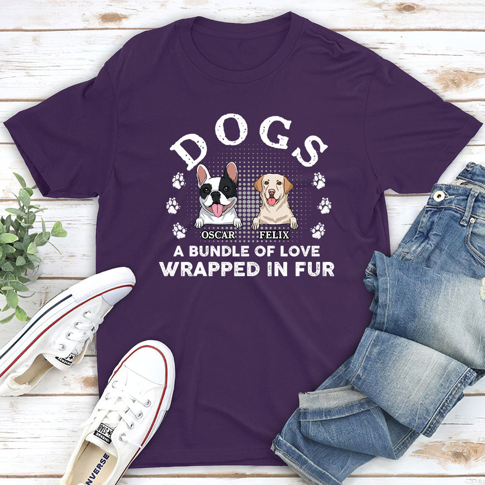 Fur - Wrapped Personalized Custom Unisex T - shirt: Ideal Gift for Pet Lovers