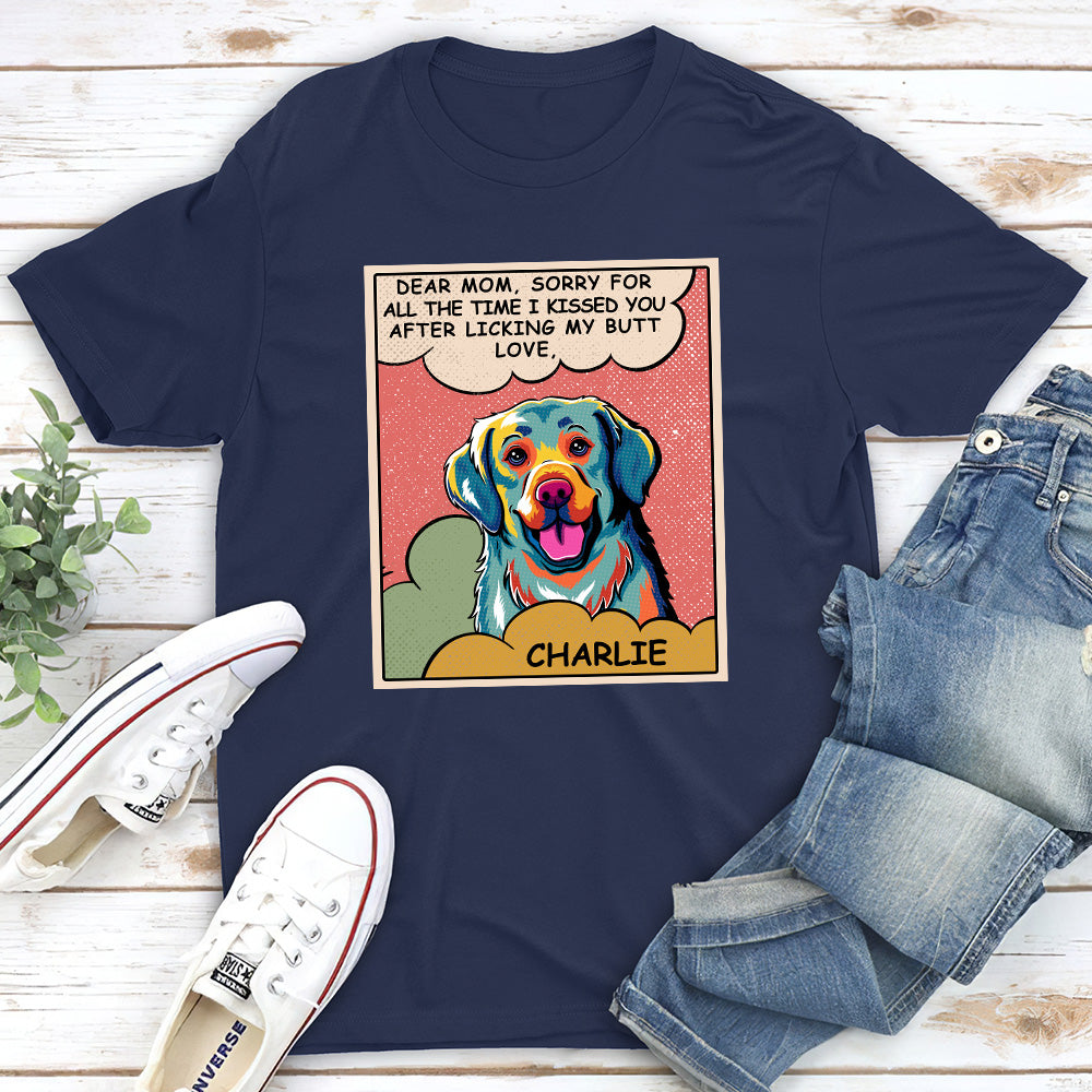 Personalized Dog Kissing Unisex T-shirt - Ideal Gift for Pet Lovers