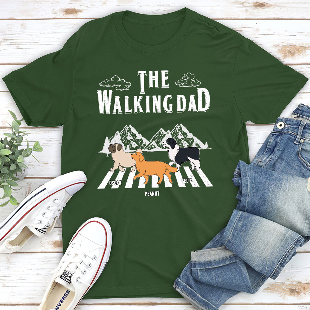 Personalized The Walking Dad Unisex T-shirt - Ideal Gift for Pet Lovers