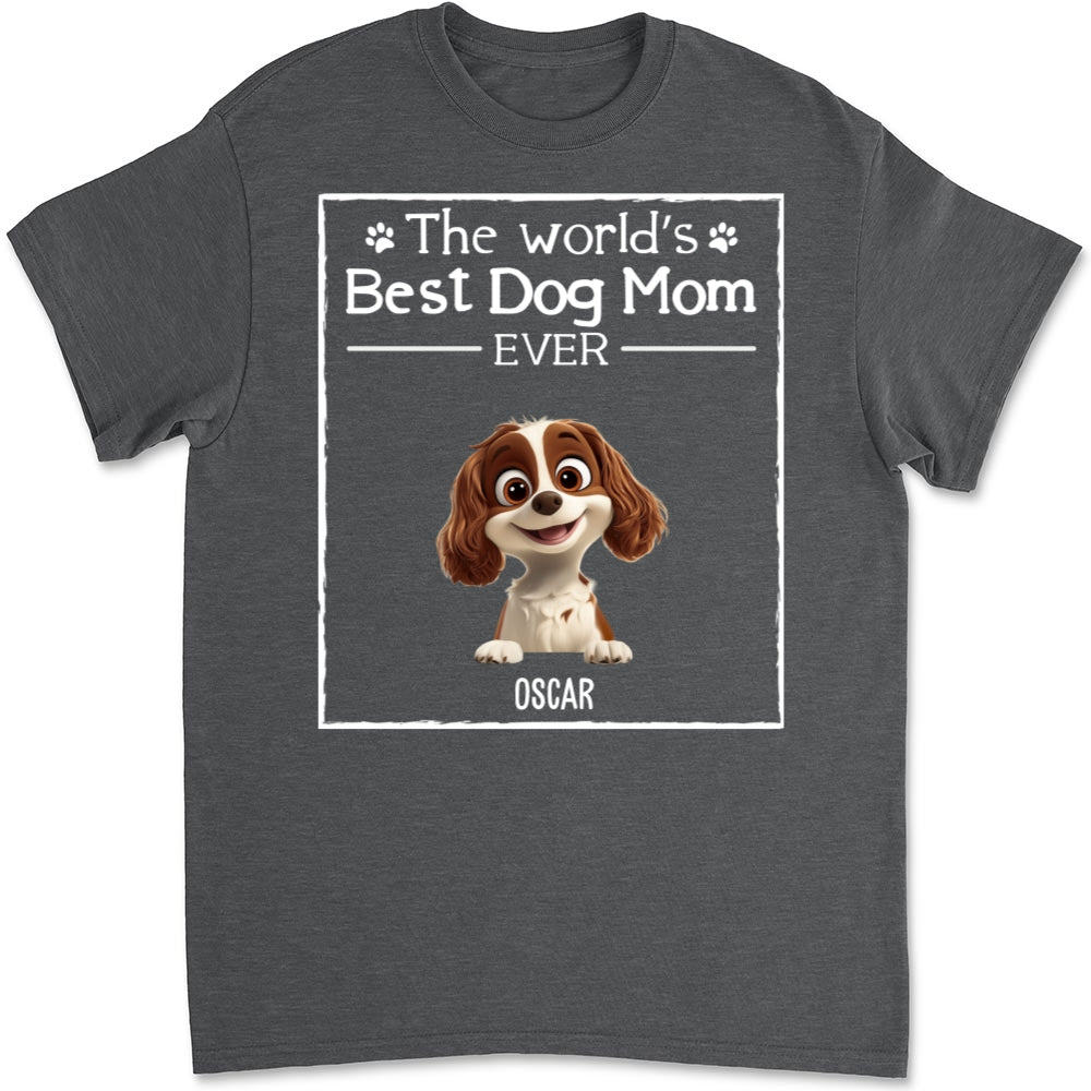 Best Personalized Unisex 'Dog Mom Ever' T-shirt for Pet Lovers