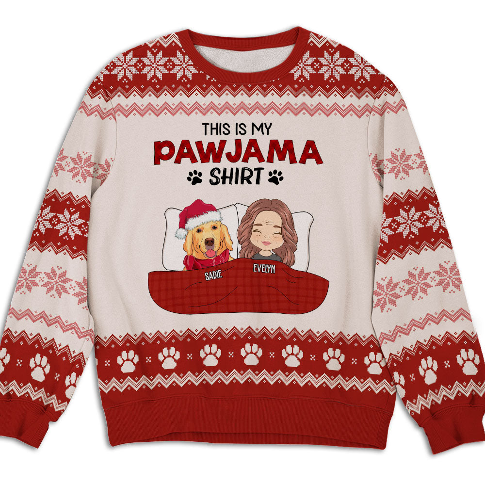 Customizable Pawjama All-Over-Print Personalized Sweatshirt - Ideal Gift for Pet Lovers