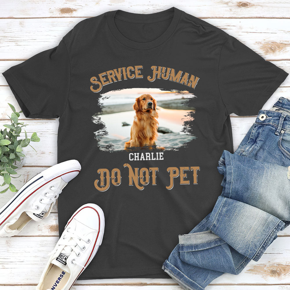 Vintage Service Human - Personalized Unisex Pet Lover T-shirt