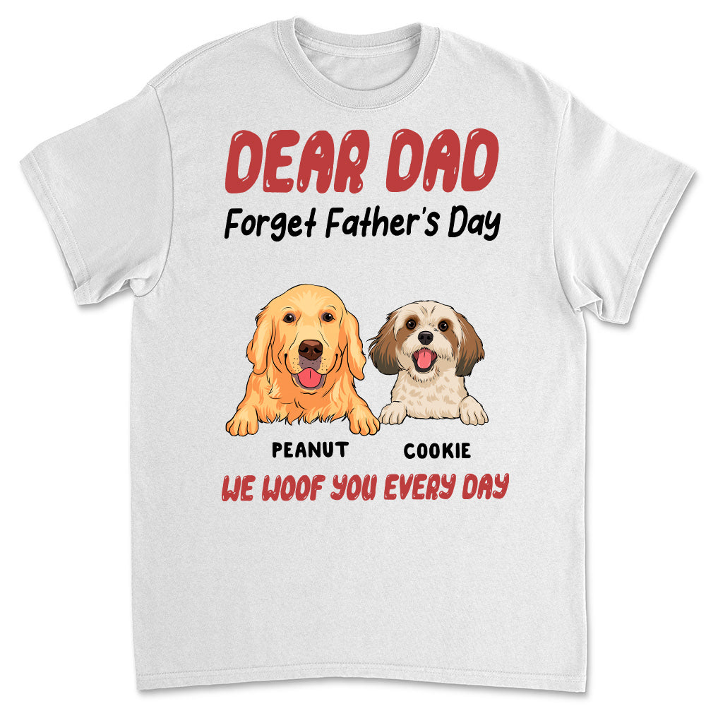Daily Woof Personalized Unisex Dog Peeking T-shirt for Pet Lovers