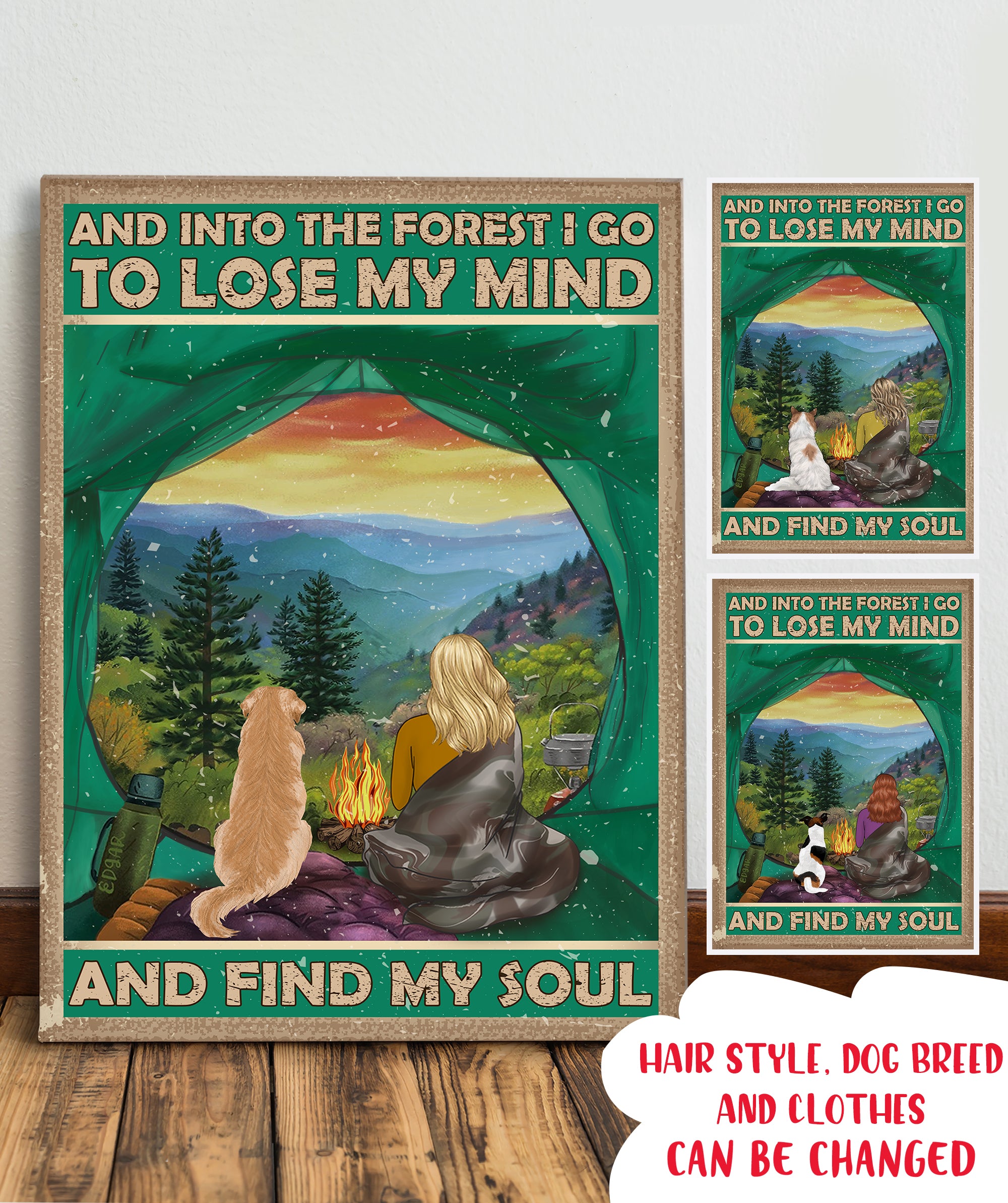Personalized 'And Into the Forest I Go' Custom Canvas - Ideal Gift for Pet Lovers
