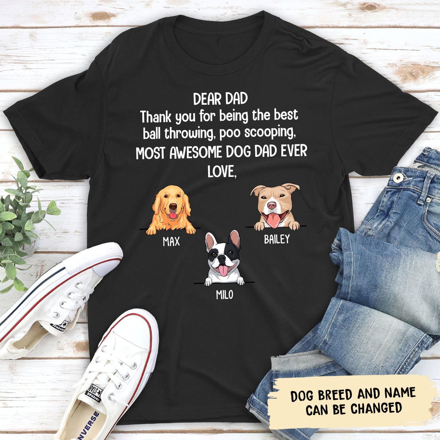Ultra - Cool Personalized Unisex Dog Dad/Mom T - shirt