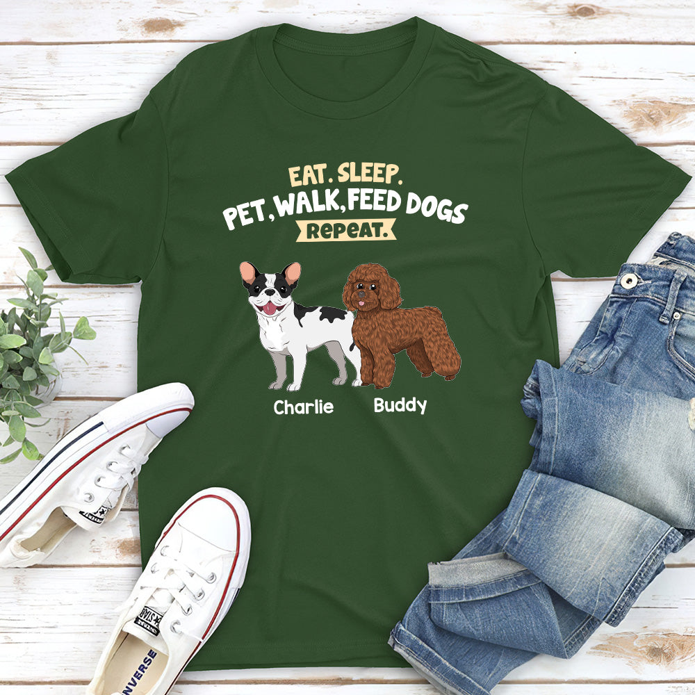 Feed Dog And Repeat - Customizable Unisex Personalized Pet Lover T-shirt