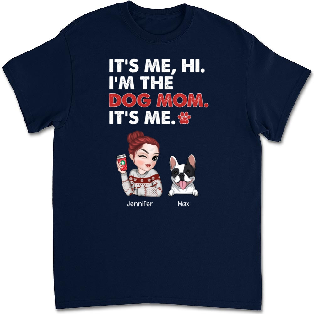 Personalized Custom Unisex 'Dog Mom Says Hi' T-shirt - Ideal Gift for Pet Lovers
