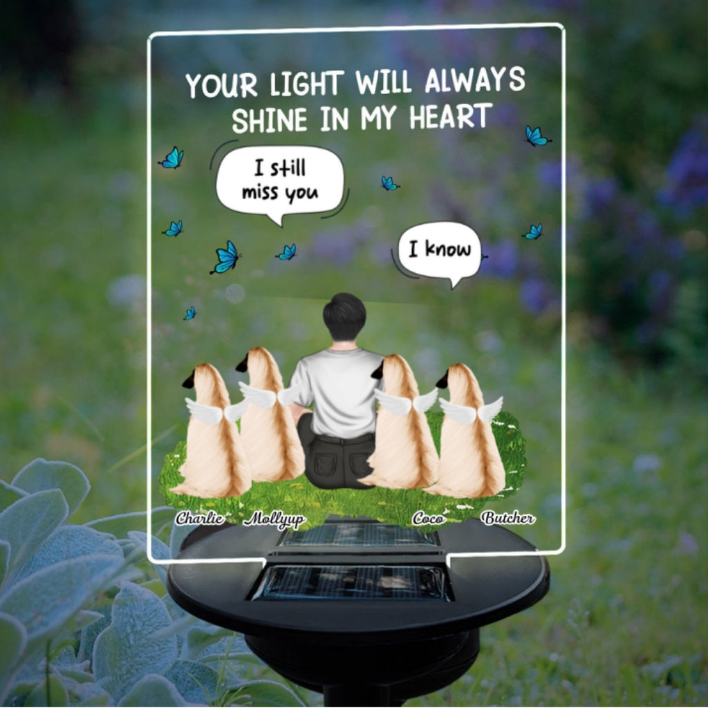 Personalized Custom Solar Light: A Tribute to Loved Ones - 'My Heart Was Not Ready To Lose You'