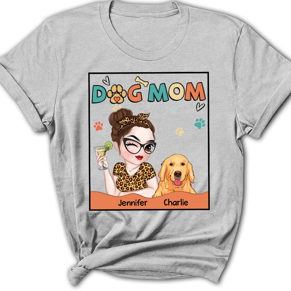 Customizable Lovely Dog Mom Women's T-shirt - Ideal Gift for Pet Lovers