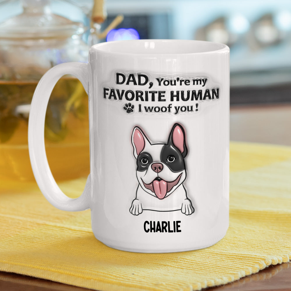 Customizable 3D Inflated Effect Personalized Mug for Dog Lovers