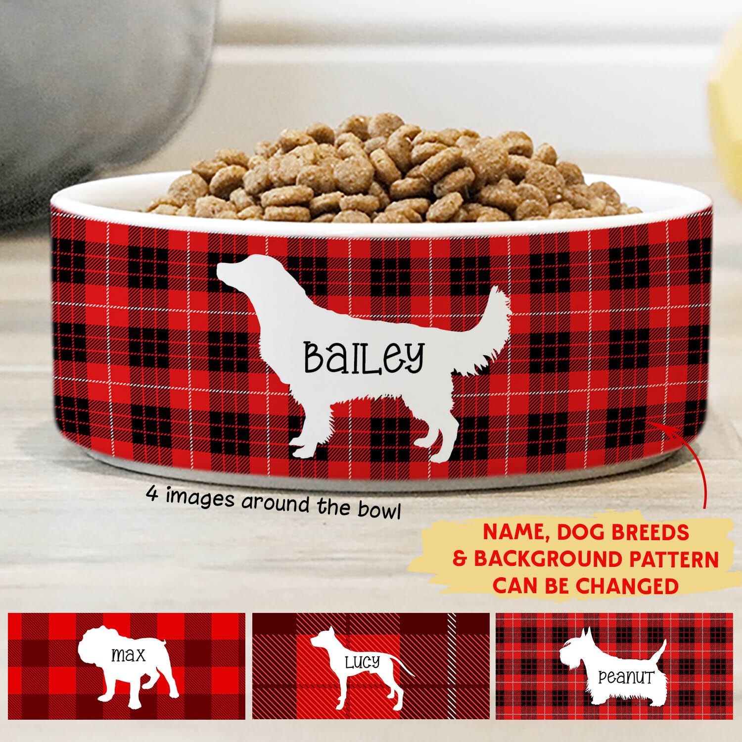 Customizable Personalized Ceramic Dog Bowl - Ideal for Your Furry Friend