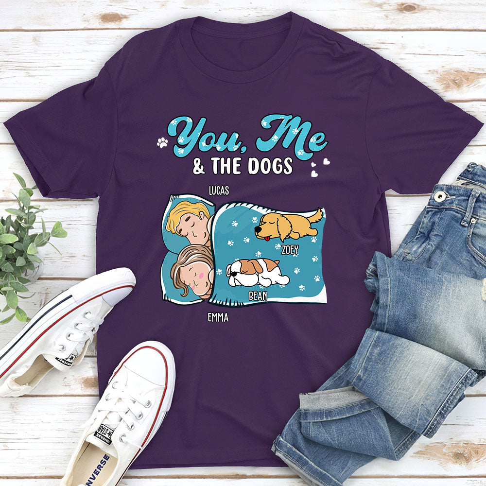 Personalized 'You, Me, and the Dogs' Unisex Sleepshirt - Ideal Gift for Pet Lovers